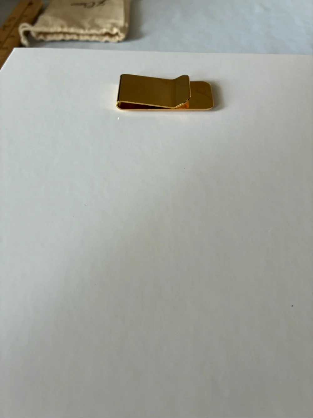 Vintage Gold Money Clip with Runner Emblem - Unbranded